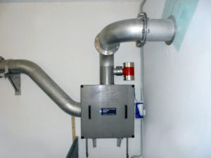 Luftfilteranlage aus Edelstahl mit Druckwächter