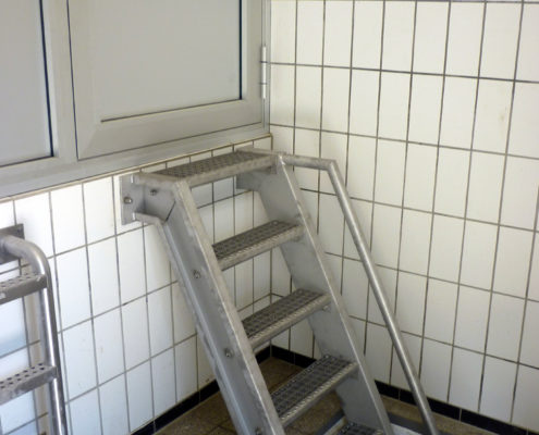 Treppenleiter aus Edelstahl