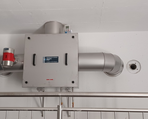 Luftfilteranlage , isoliert, aus Edelstahl